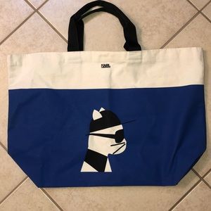 Karl Lagerfeld canvas tote bag